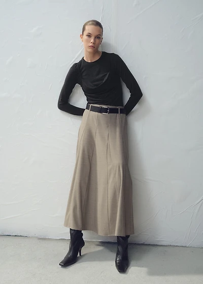 Draped combined t-shirt