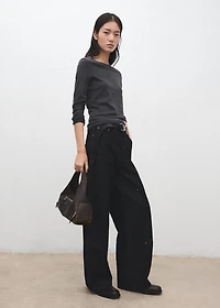 Long sleeve cotton t-shirt