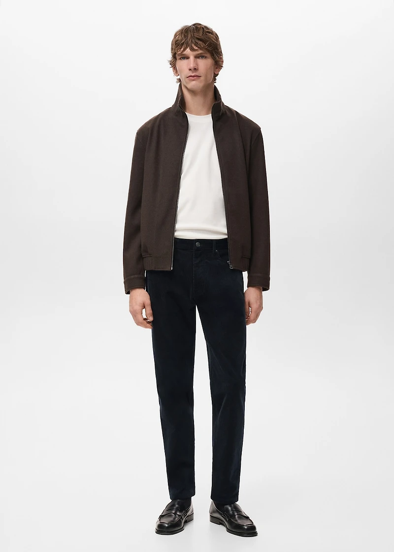 Corduroy regular-fit pants