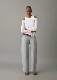 Barrel jeans with low waist