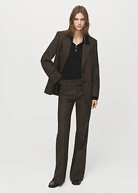 Polo-neck ribbed sweater