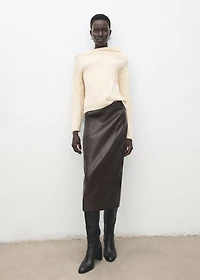 Braided wool-blend sweater