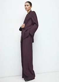 Wide leg suit trousers