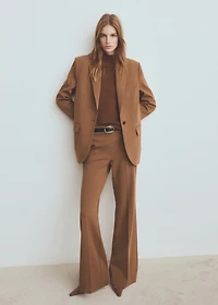 Wide leg suit trousers