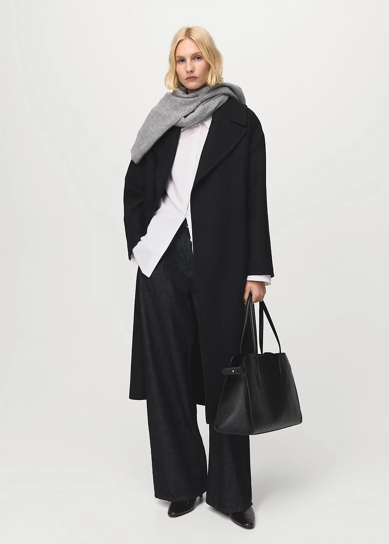 Manteco wool coat with belt