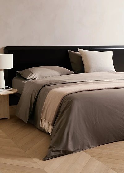 300-thread count cotton percale duvet cover for cm bed