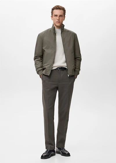 Water-repellent bomber jacket