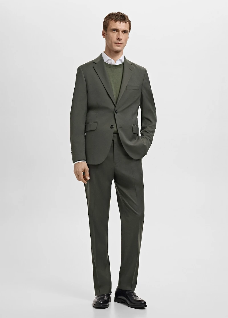 Milan slim-fit suit pants