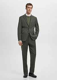 Milan slim-fit suit pants