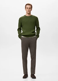 Ribbed wool-blend sweater