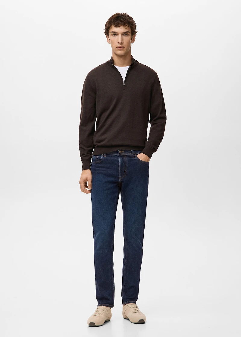 Jan slim-fit dark-wash jeans