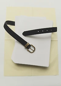 Suede leather belt
