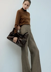 Shoulder bag with buckles detail