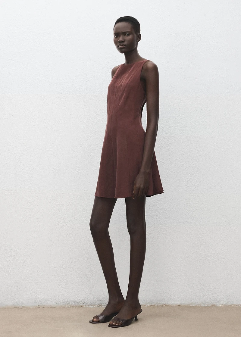 Lyocell dress with stitching