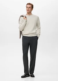 Structured wool-blend knitted sweater