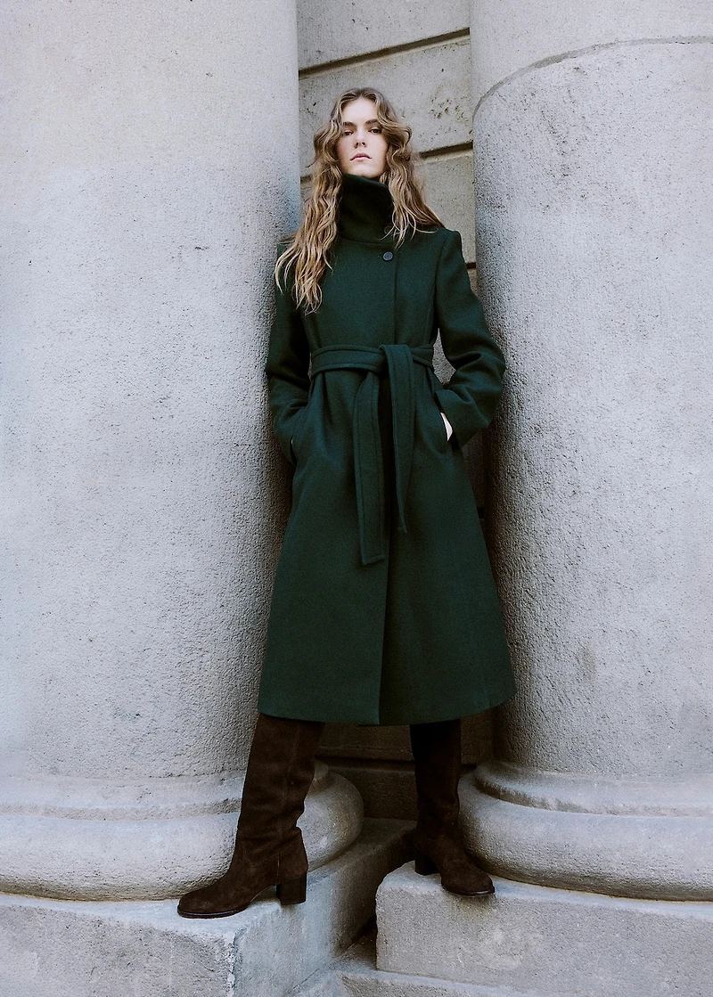 Manteco wool coat with belt