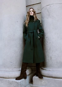 Manteco wool coat with belt