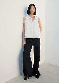 Sleeveless cotton shirt