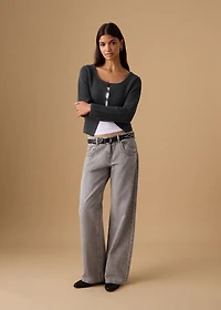 Knitted button cardigan