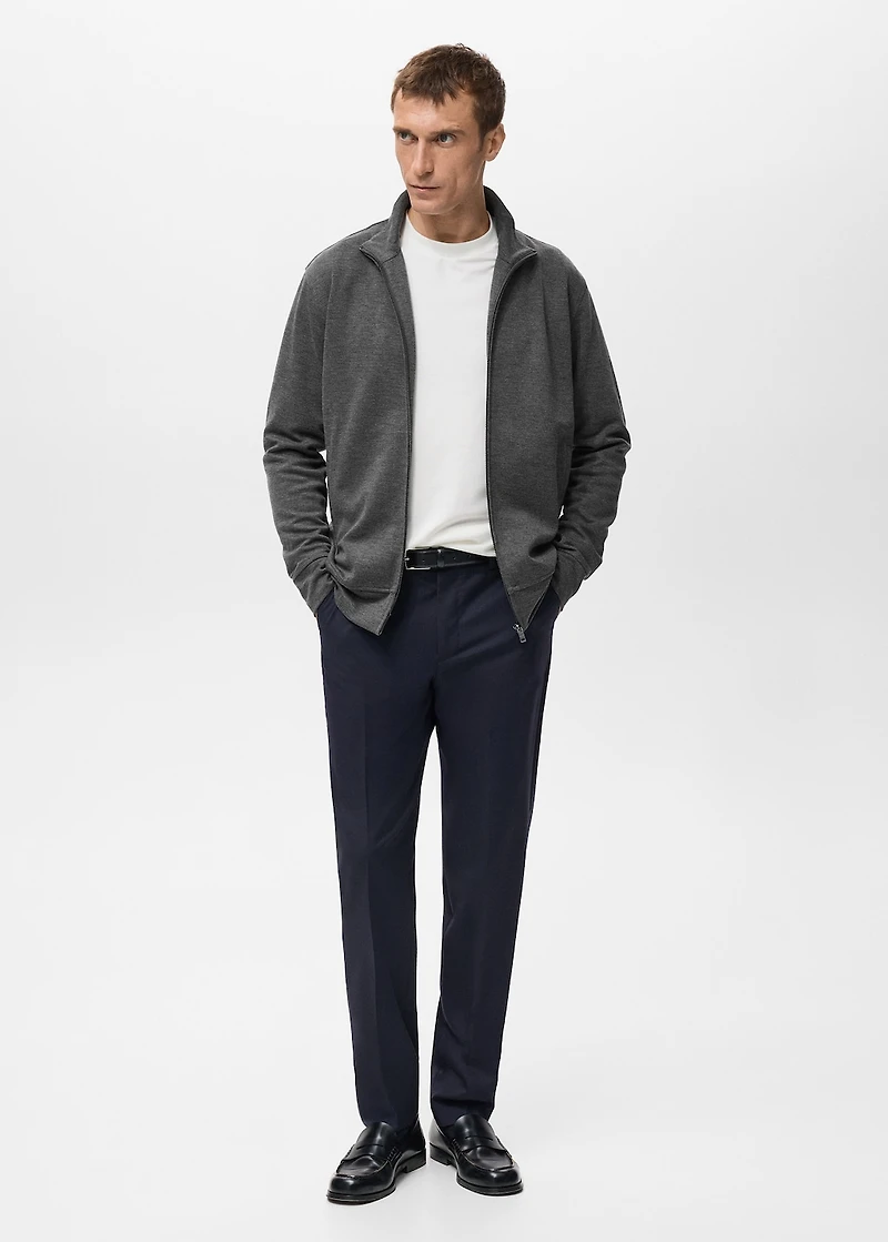 Regular-fit zip-up hoodie