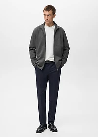 Regular-fit zip-up hoodie