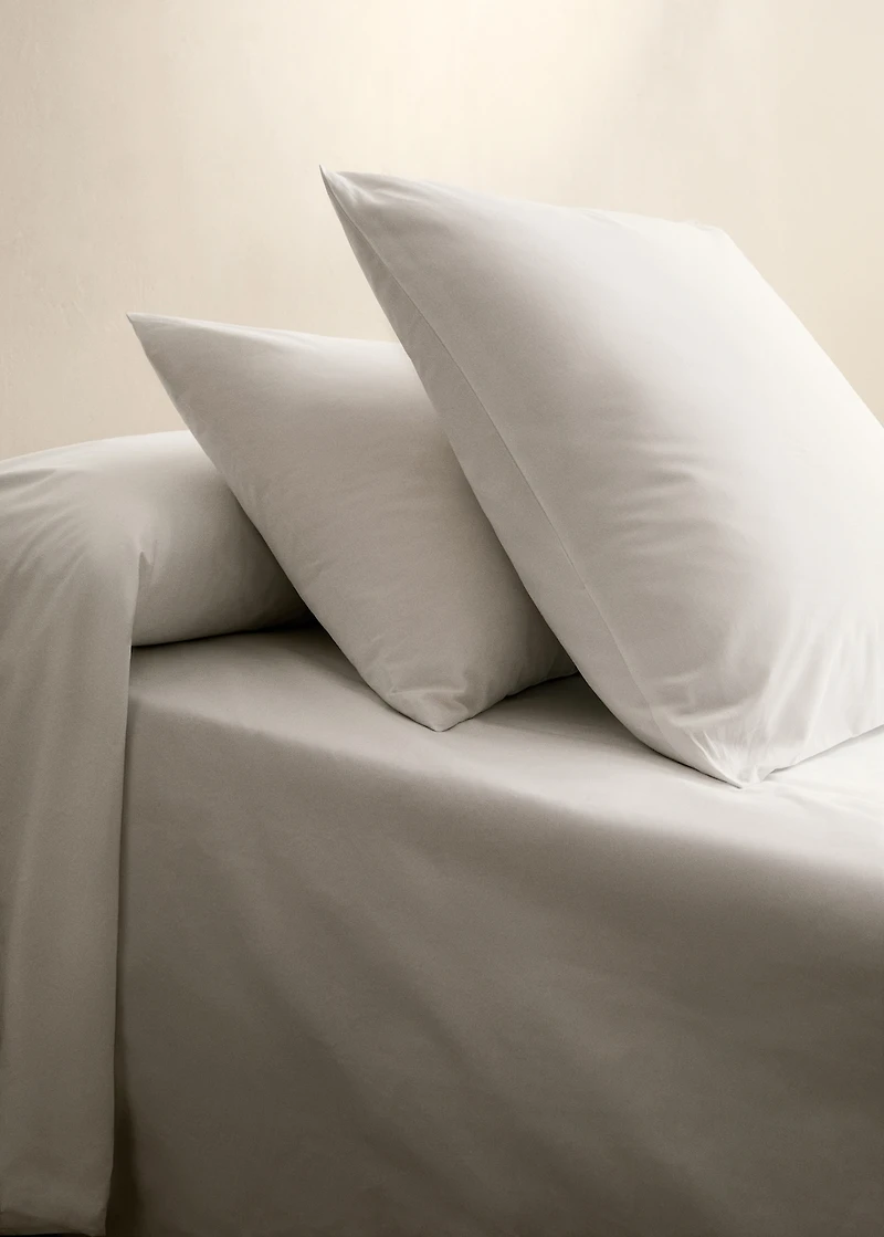 Two cotton percale pillowcases 50x75cm