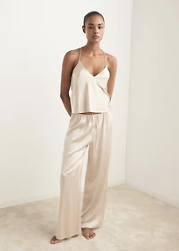 Silk pajama top