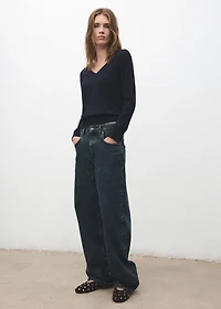 Suede ballet flats with studs