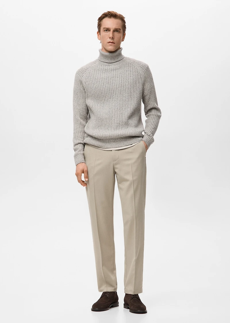 Wool-blend turtleneck sweater