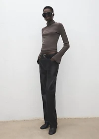 Turtleneck sweater with flared sleeves