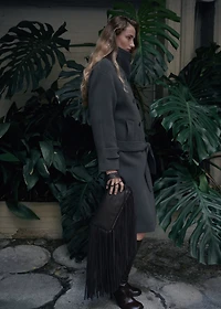 Woollen coat with belt