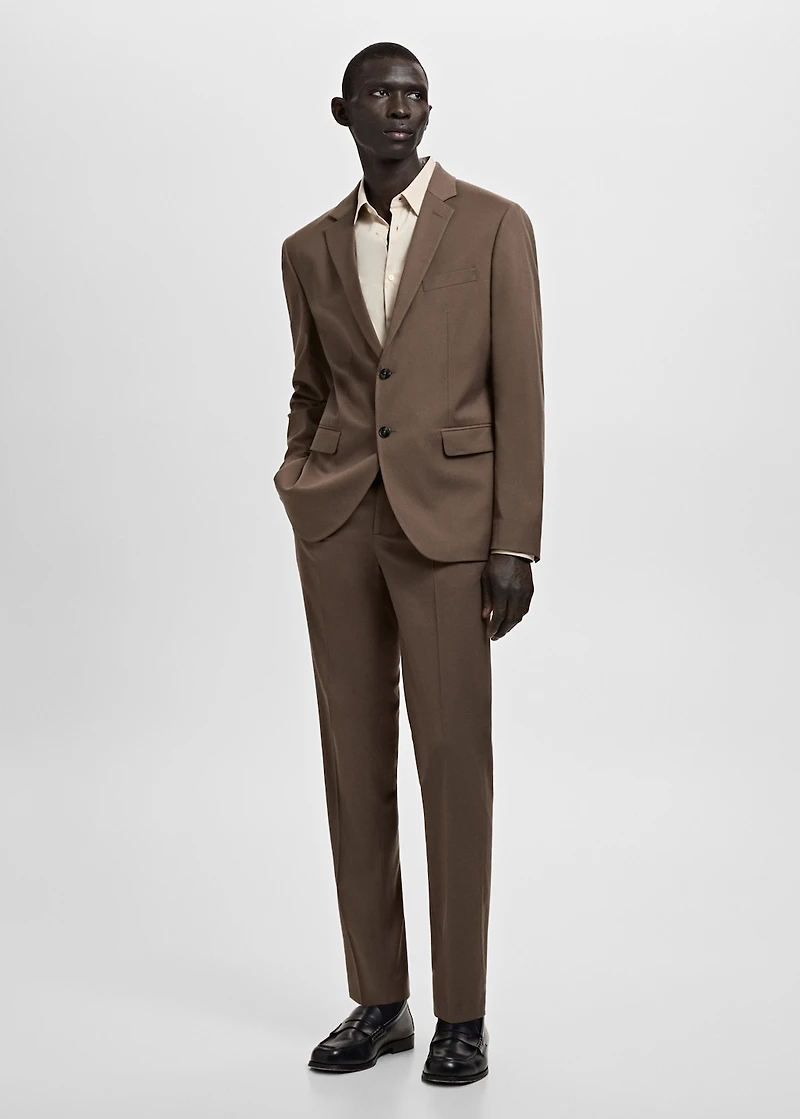 Slim fit cotton suit shirt