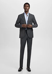 Slim fit structured suit shirt