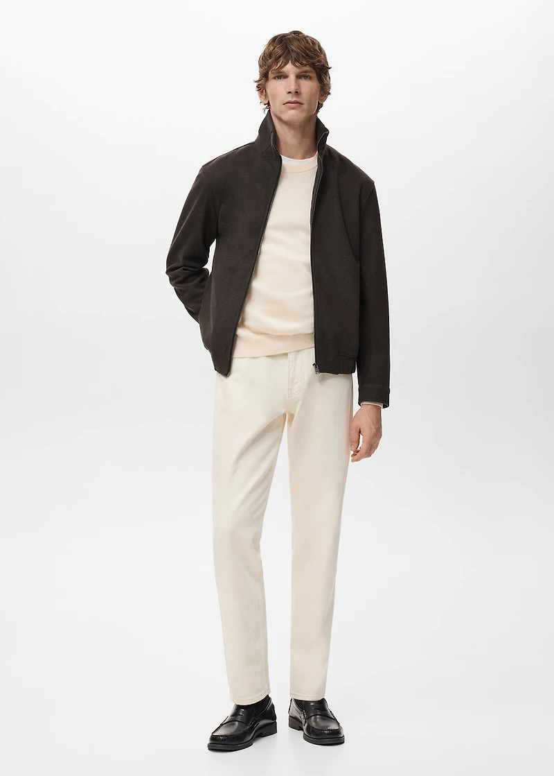 Regular-fit jacket with zip