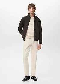 Regular-fit jacket with zip
