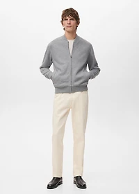 Bomber hoodie with zip