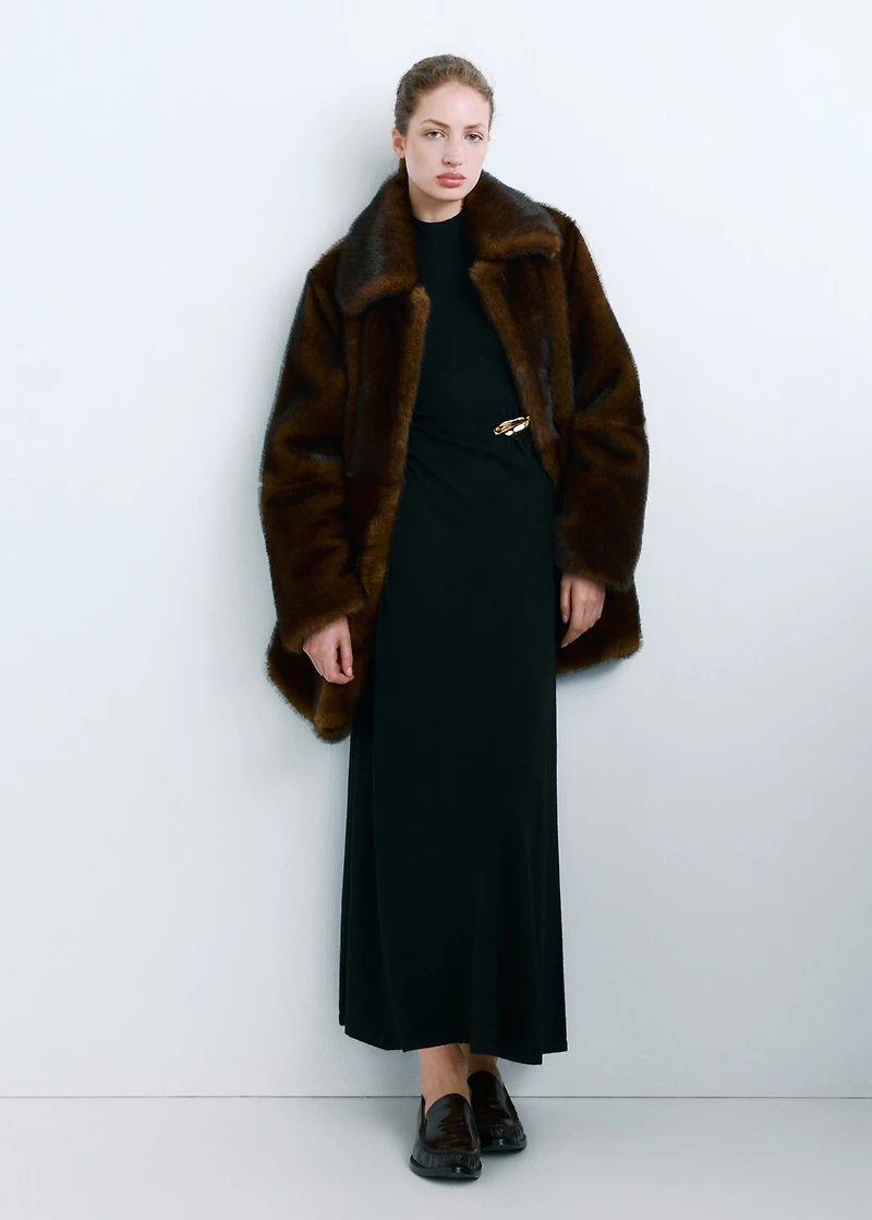 Knitted dress with metal detail