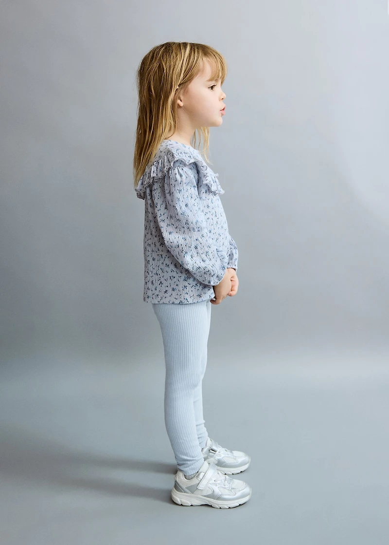 Cotton ribbed leggings