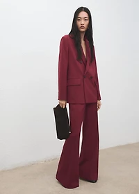 Wide leg suit trousers