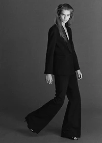 High-waist flared pants