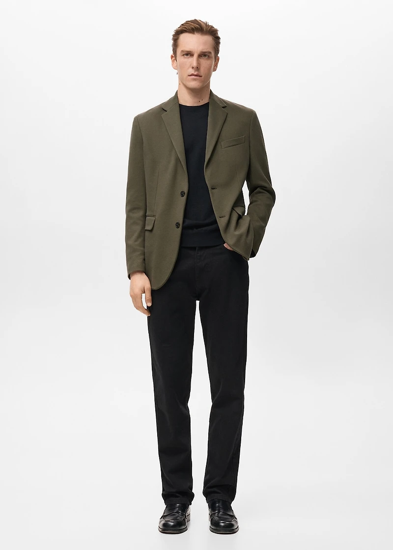 Slim-fit textured jacket