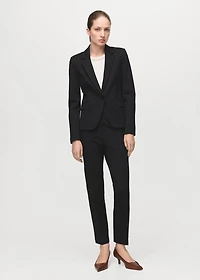 Mid-rise suit trousers