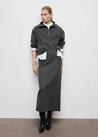 Opening pencil skirt