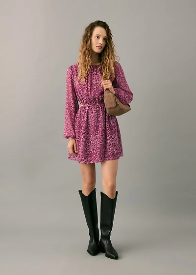 Paisley dress with cut-out
