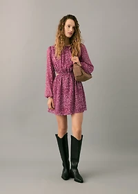 Paisley dress with cut-out