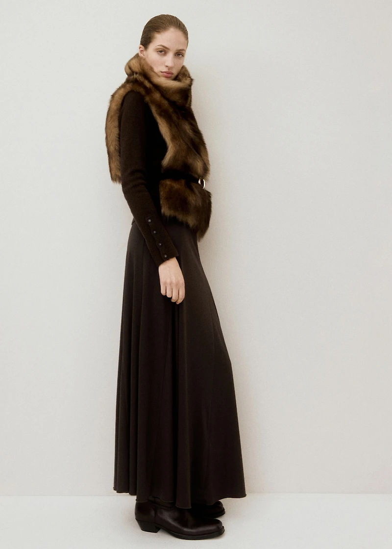 A-line skirt with godets