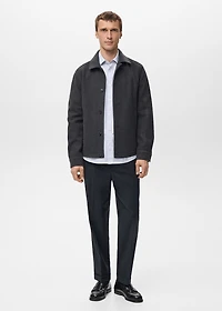 Regular fit flannel overshirt