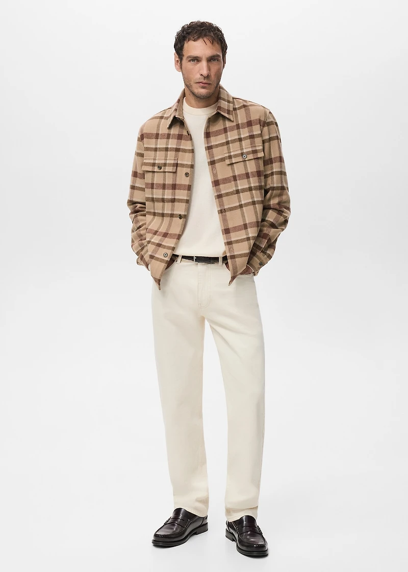 Check overshirt with pockets