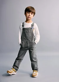 Straight denim dungarees