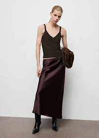 Lurex knitted V-neck top